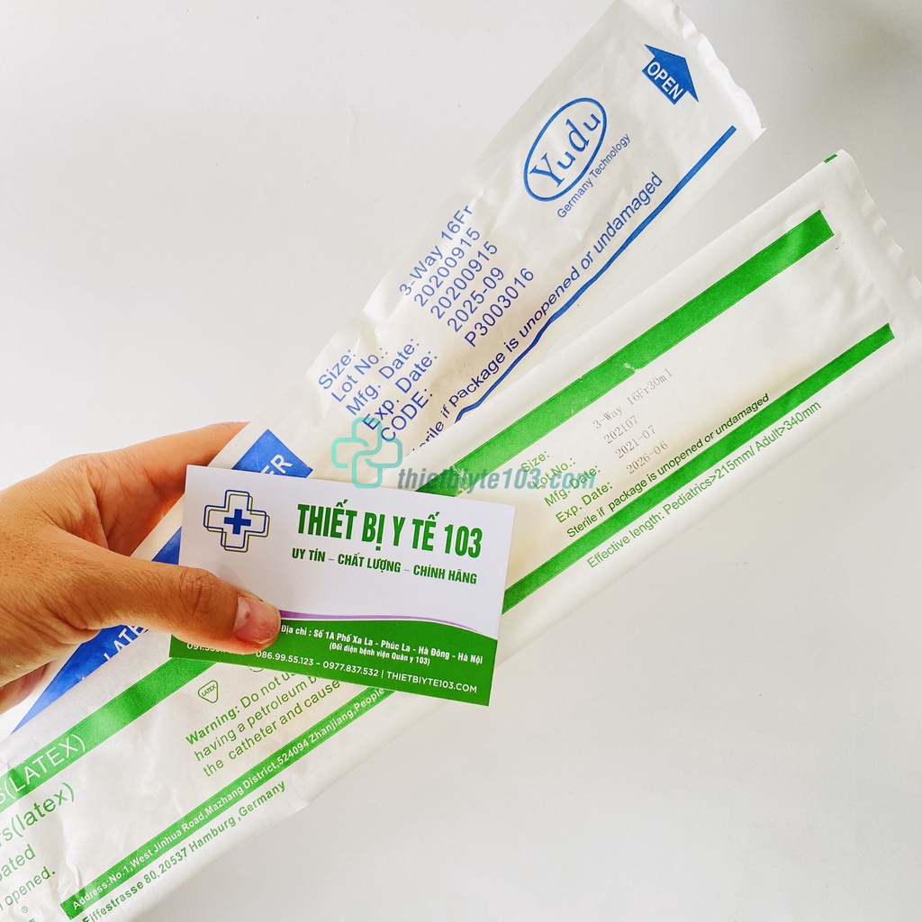 Ống Thông Tiểu 2, 3 Nhánh SONDE FOLEY Các Size 12fr 14fr 16fr 18fr 20fr 22fr - Chất Liệu Cao Su, Dễ Sử Dụng