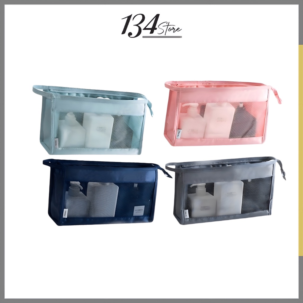 Túi đựng mỹ phẩm phối lưới không thấm nước 134Store M09 đi du lịch