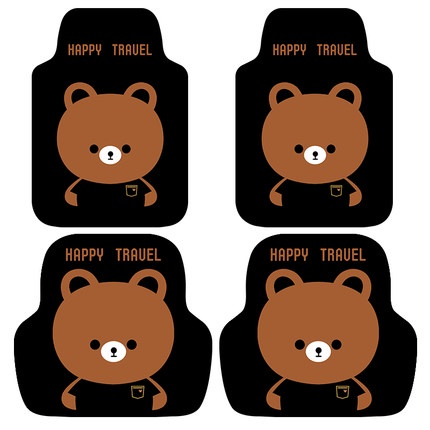 THẢM LÓT SÀN XE HƠI HÌNH GẤU BROWN LINE FRIEND DỄ THƯƠNG