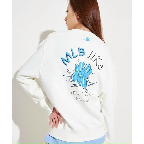 Áo thun dài tay nỉ da cá MLB MONOGRAM BACK BIG LOGO OVERFIT SWEATSHIRT NEW YORK YANKEES UNISEX FREESIZE