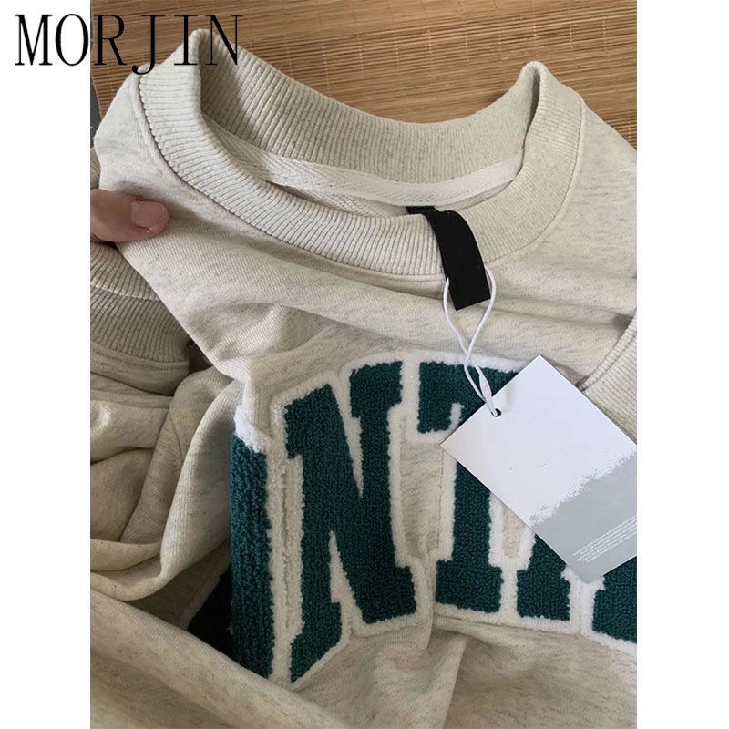 Áo Sweater Morjin Nỉ Chân Cua ONTAN Dáng Rộng Áo Cổ Tròn Nỉ Da Cá Phong Cách Hàn Quốc Mùa Thu Đông