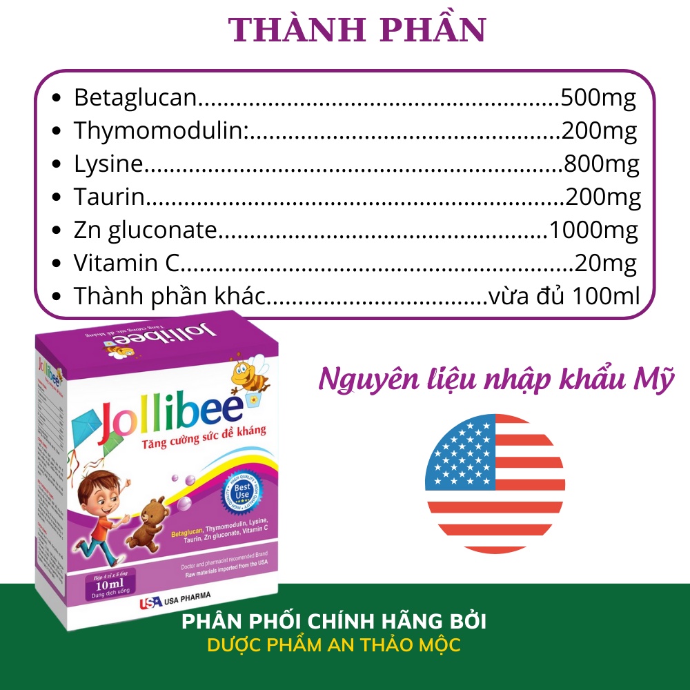 Siro Mediusa Jollibee giúp tăng cường sức đề kháng hệ miễn dịch bé ăn ngon hấp thu tốt các chất dinh dưỡng hộp 20 ống