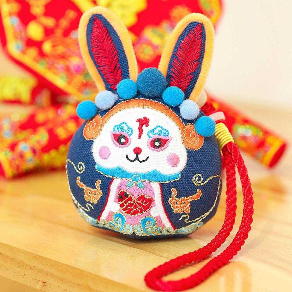 IVORY Thỏ Nhồi Bông Đồ Chơi Mềm Mại Phong Cách Trung Hoa