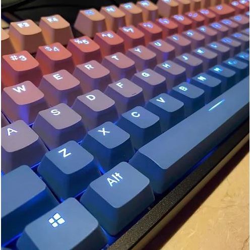 Keycap ombre nút bàn phím cơ PBT Dye-sub xuyên led