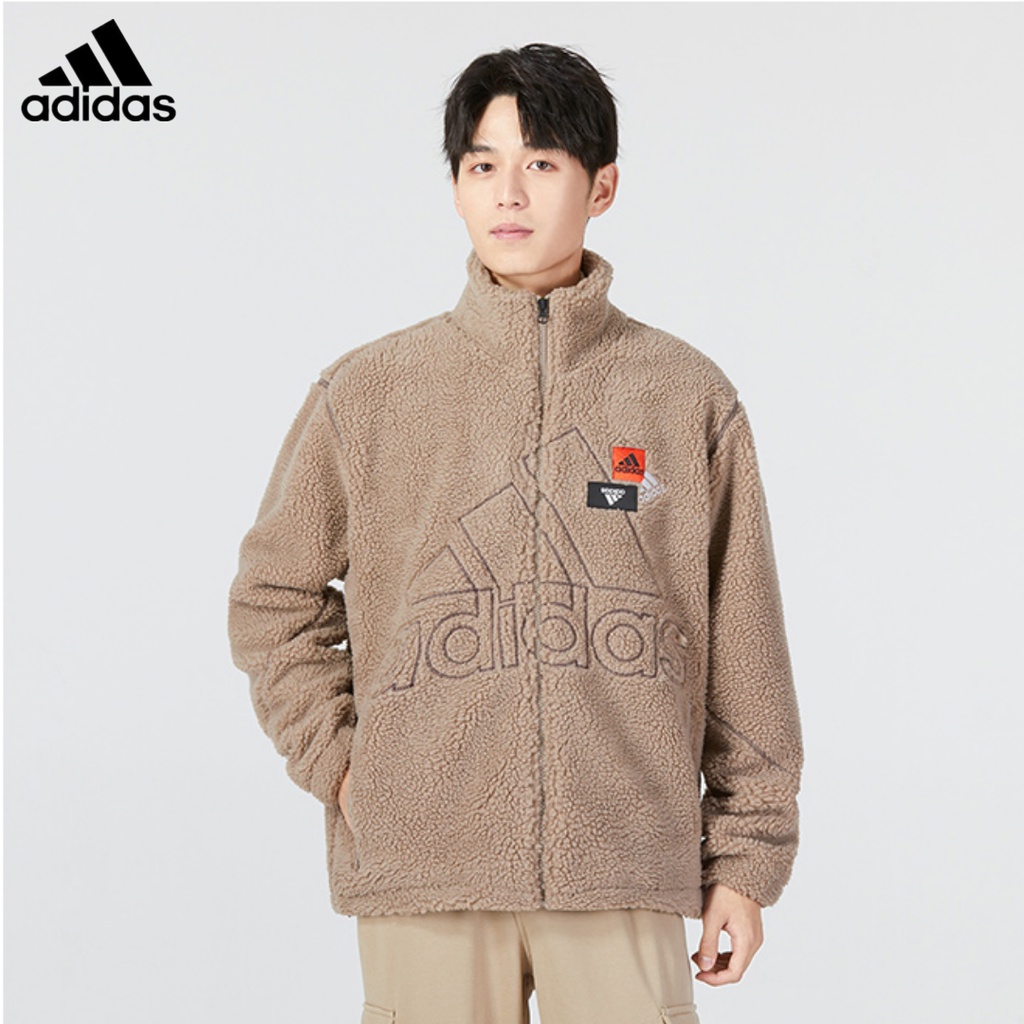 Áo Khoác Adidas2022 HN8953 Lông Cừu Ấm Áp Cổ Đứng Cho Nam Và Nữ