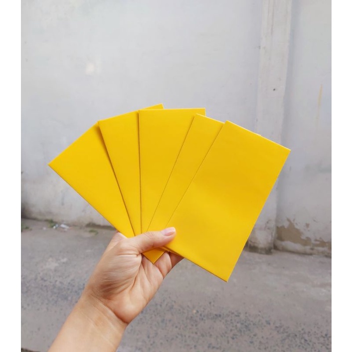 100 bao lì xì đỏ vàng trơn 8*16cm giấy C