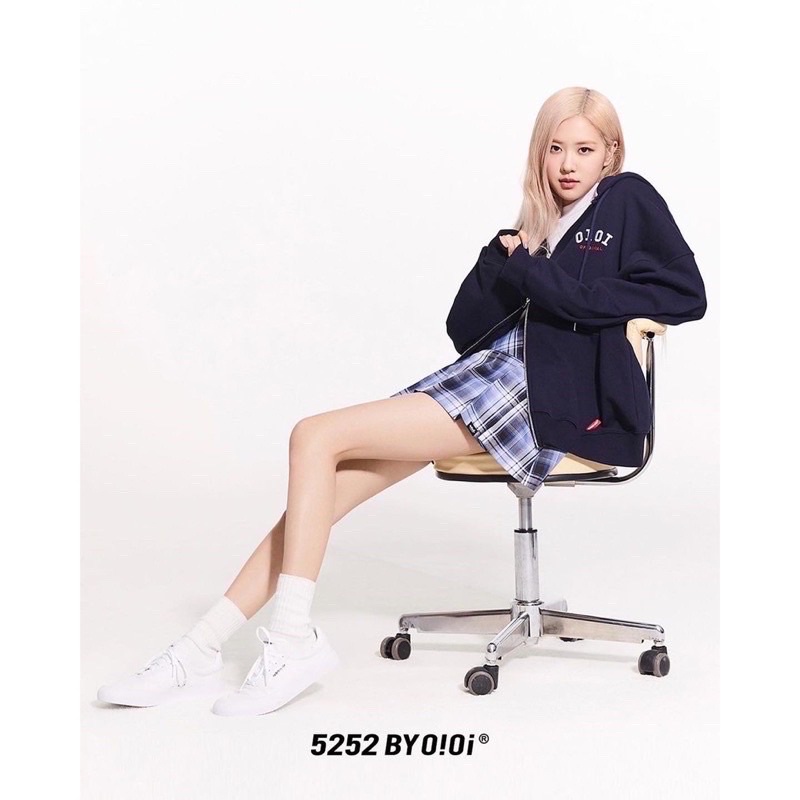 Áo khoác hoodie zip Oioi brand Hàn Rosé Blackpink