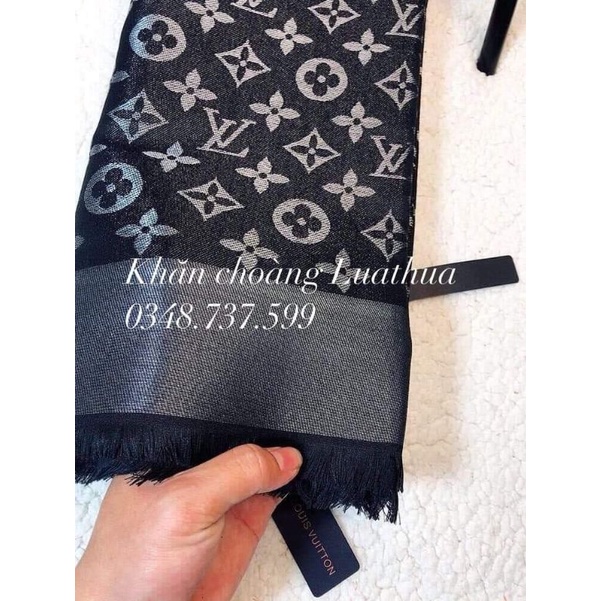KHĂN CHOÀNG CỔ LV ĐEN ÁNH KIM(ẢNH THẬT+HÀNG CÓ SẴN+GIÁ CẠNH TRANH