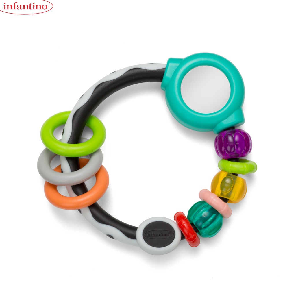 Gặm Nướu Cho Bé INFANTINO Hình Vòng Đeo Tay - Shake &amp; Spin Rattle Ring