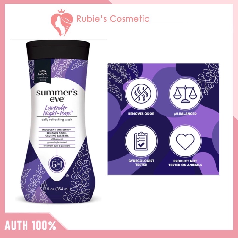 Dung dịch vệ sinh Summer's Eve Lavender Night-time Cleansing Wash