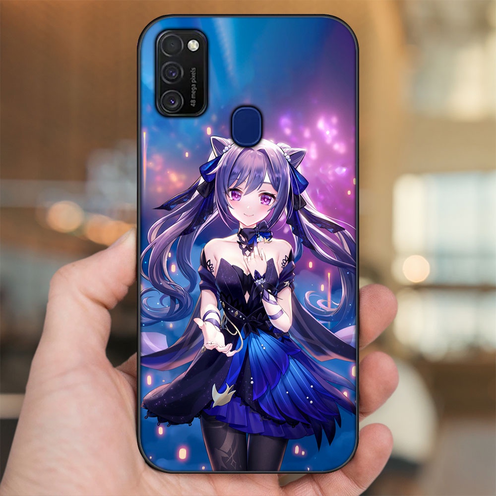 Ốp lưng Samsung M21, M30S viền đen in hình Keqing Genshin Impact