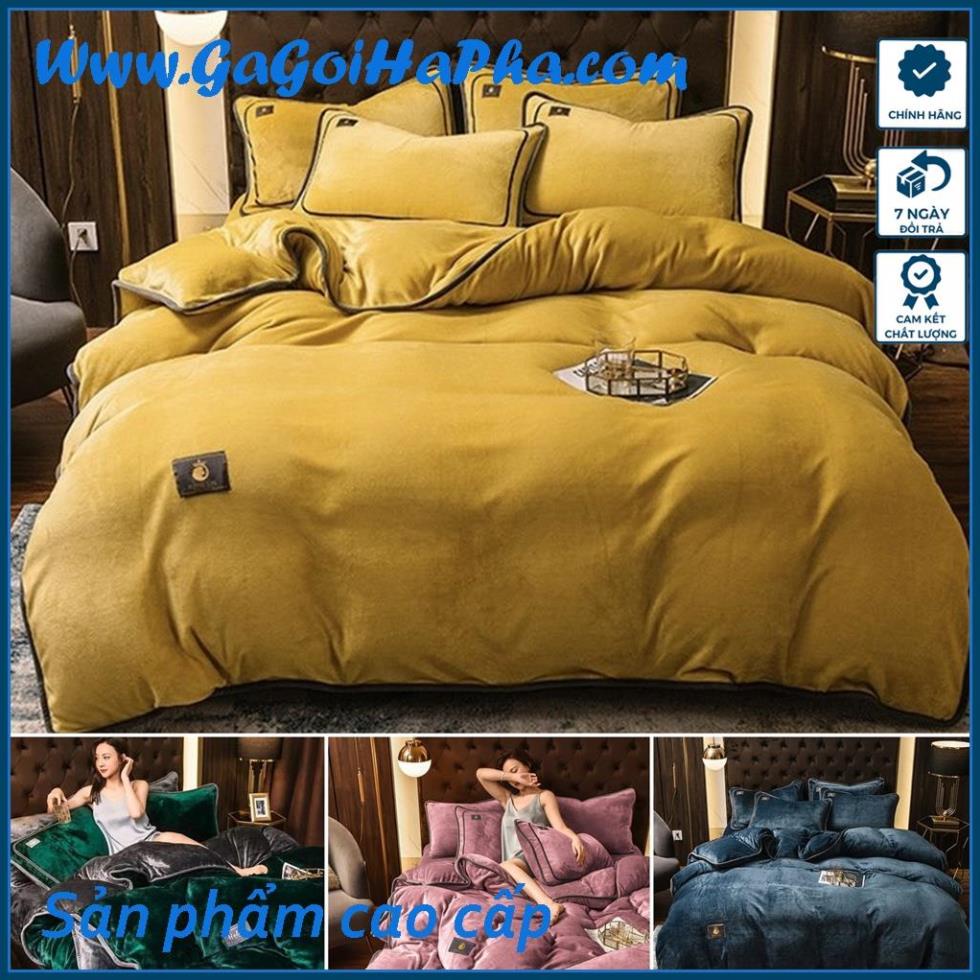 Bộ chăn ga gối Nỉ trơn cao cấp, bộ ga giường nỉ 4 món phủ / chun, 1m 1m2 1m4 1m5 1m6 1m8 2mx2m 2m2