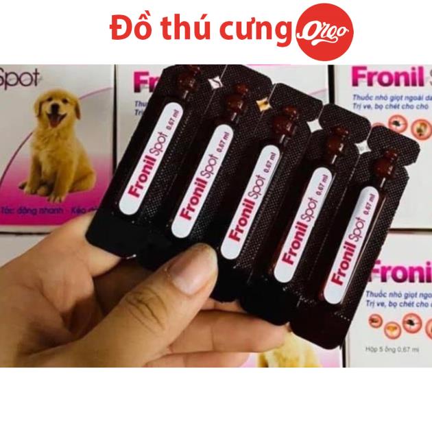 Fronil spot Orgo Thuốc nhỏ gáy diệt ve rận siêu nhanh cho chó mèo