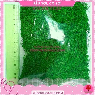 1 bịch cỏ sợi rêu sợi làm thảm cỏ, rải gốc bonsai, làm mô hình
