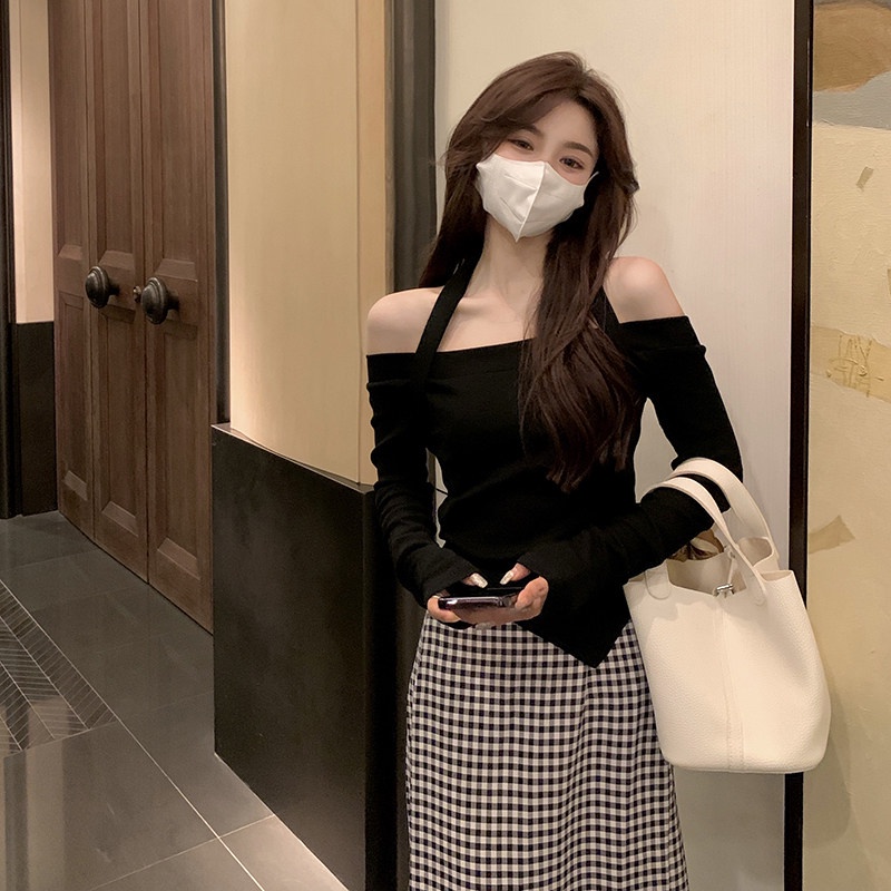 NRVP Áo thun nữ dài tay dáng rộng thời trang Hàn Quốc