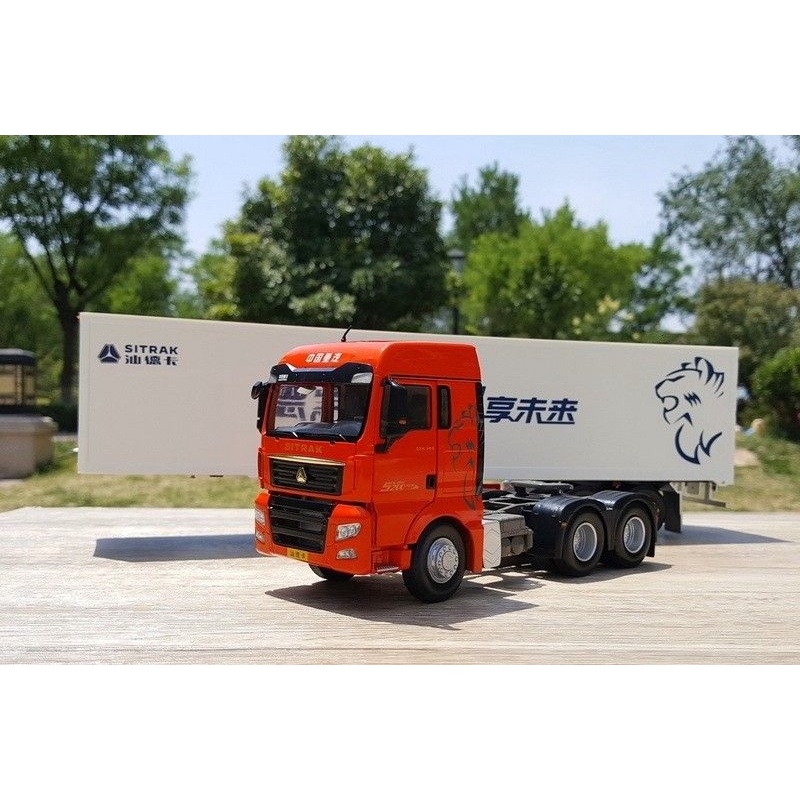 Xe Mô Hình Container sinotruk MAN hợp Kim 1:36