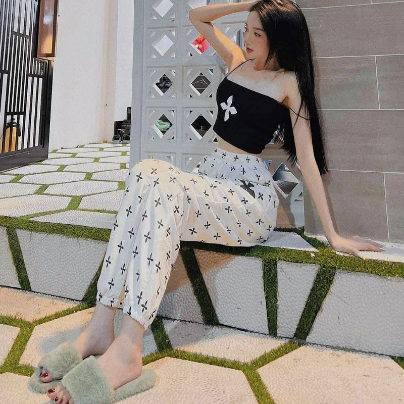 Set 2 dây thể thao quần dài bo chun ( hình thật )