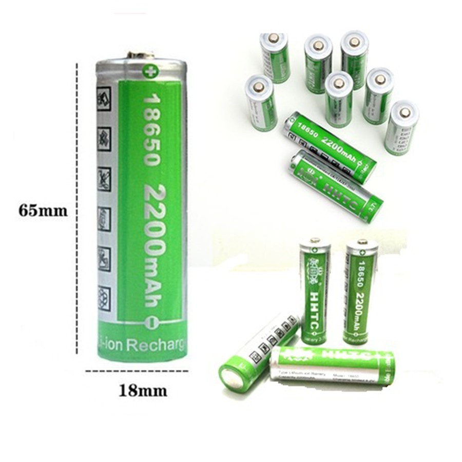 Pin sạc cell 18650 HHTC Green - Dùng tốt cho các loa máy nghe nhạc mini nghe kinh pháp - 2200mAh 4.2V