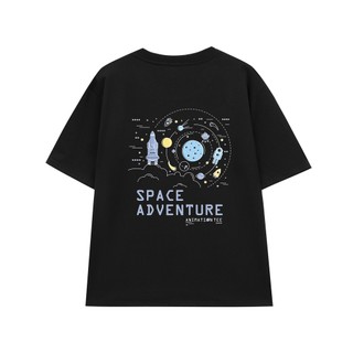 Áo Thun Form Unisex Nam Nữ Tay Lỡ Form Rộng - Space Adventure Chất Liệu 100% Cotton
