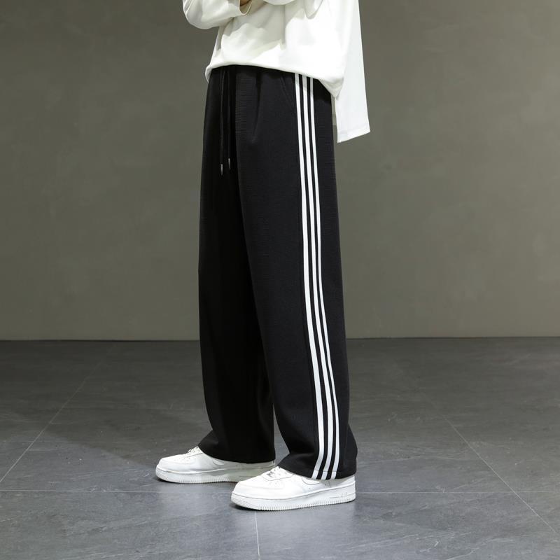 Quần Thể Thao Ống Rộng Phối Sọc Hai Bên Size xxl Thời Trang Dành Cho Nam