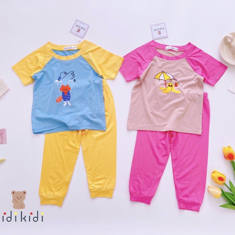 BỘ THUN LẠNH TAY NGẮN QUẦN DÀI CHO BÉ/ GÁI