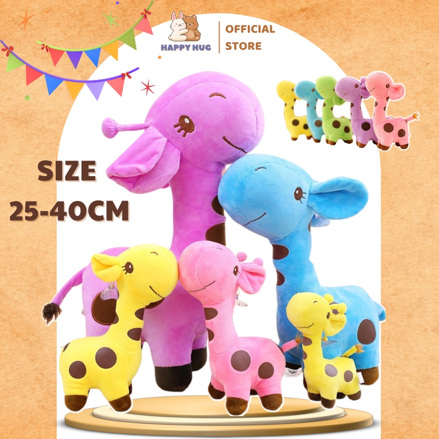 Thú bông hươu cao cổ size 25/40 cm, đồ chơi gấu nhồi bông cho đáng yêu cho bé - Happy Hug