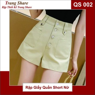 Rập giấy quần short nữ qs002