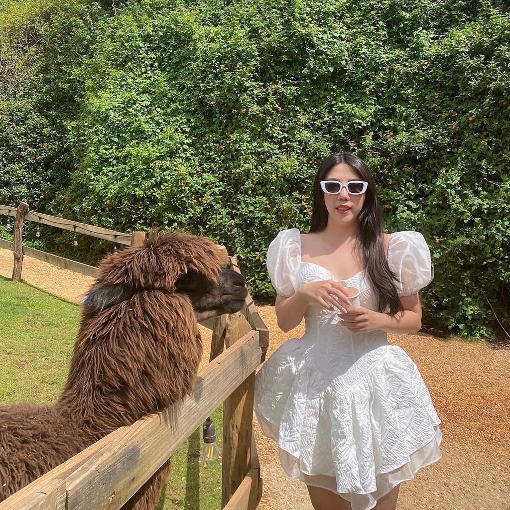 Đầm gấm tay phồng xoè Selina Dress  - Karlotta Concept