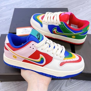 Giày thể thao SB Jordan 1 cầu vồng cổ thấp, Giày sneaker 7 màu cho nữ hót trend cực chất 2022 hàng chuẩn FullBox