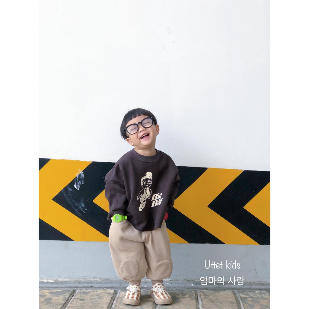 ÁO SWEATER BIGBOY CÓ LÓT LÔNG DÀNH CHO BÉ GÁI VÀ BÉ TRAI MÙA THU ĐÔNG