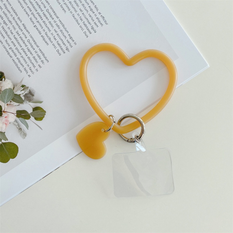 Móc Khóa Hình Trái Tim Bằng Silicon Mềm Chống Thất Lạc Cho Điện Thoại