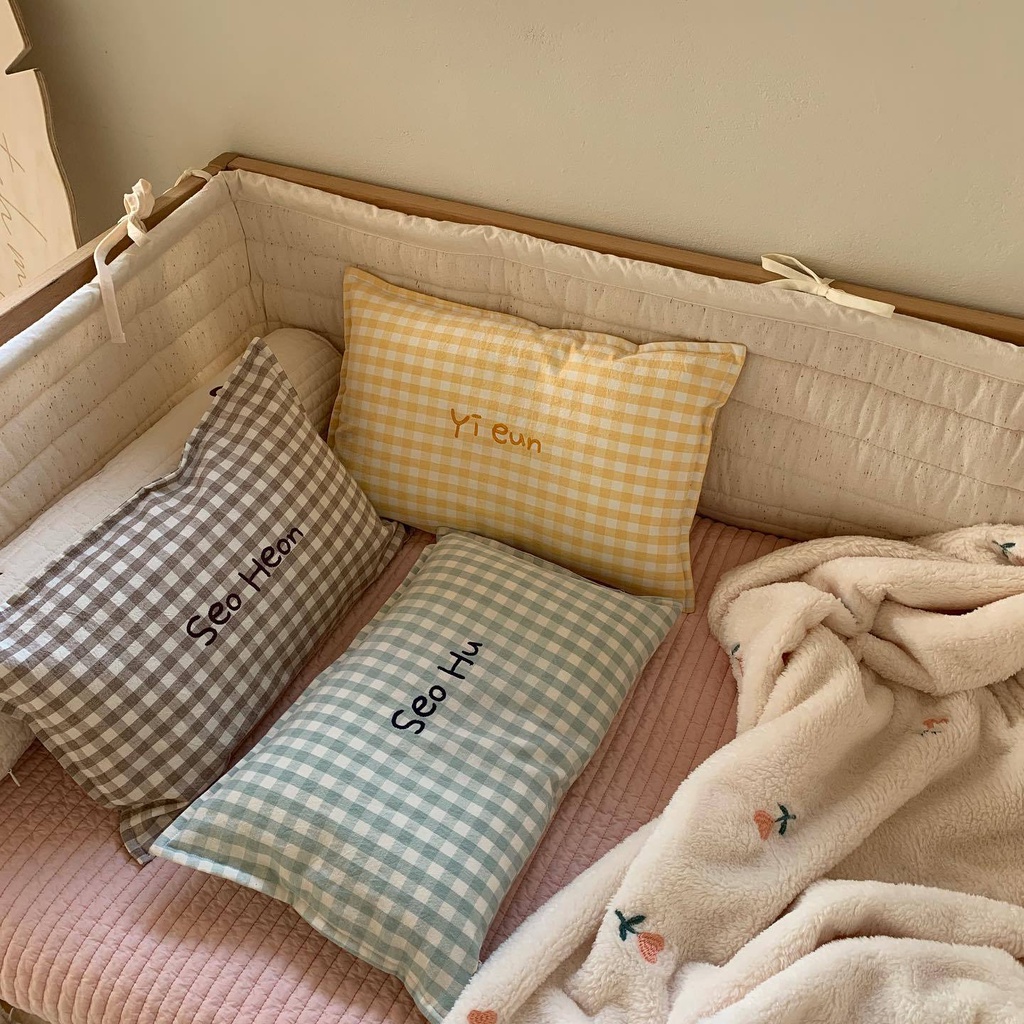 Gối Ngủ Thêu Tên diy Phong Cách Hàn Quốc Có Thể Giặt Sạch Cho Bé