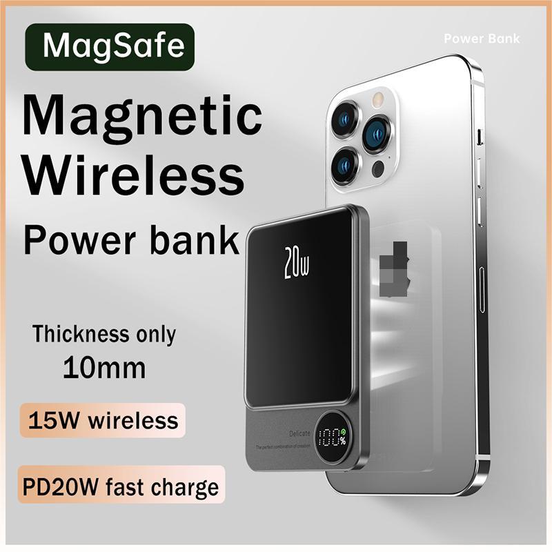 Pin Sạc Dự Phòng Không Dây 10000mAh PD20W Magiafing Sạc Nhanh Cho Iphone 15W Huawei