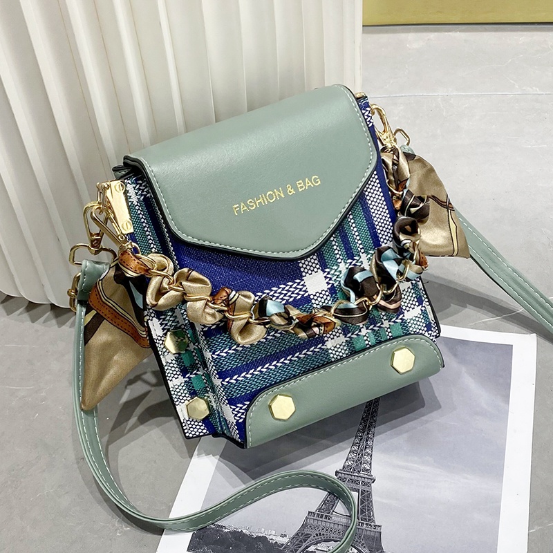 Ielgy Túi Đựng Điện Thoại Đeo Chéo Họa Tiết Caro Phong Cách Hàn Quốc Chất Lượng Cao Cho Nữ