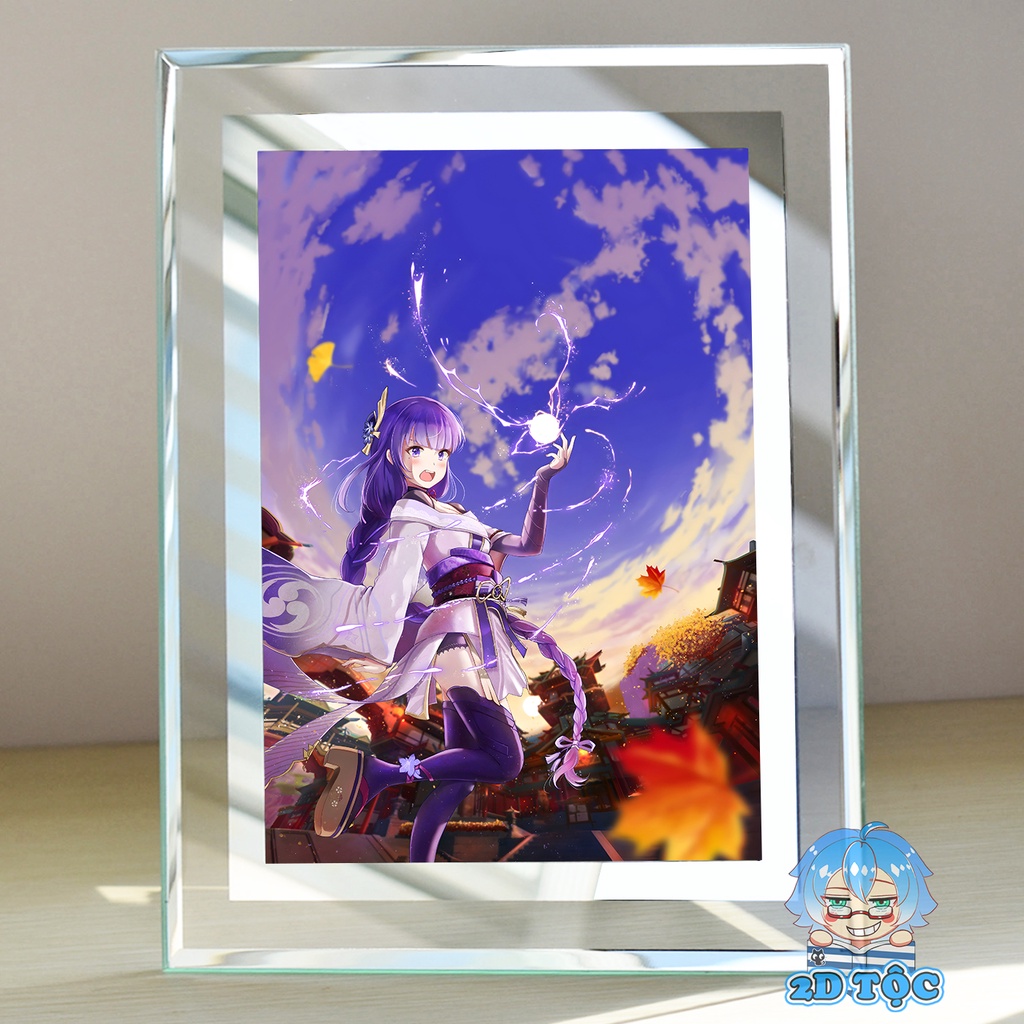 Khung ảnh kính Raiden Shogun (3) Game Genshin Impact  by 2D Tộc Shop