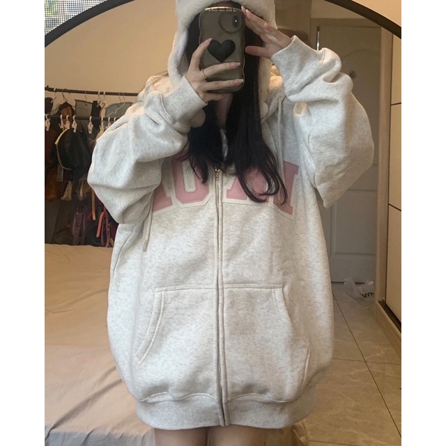/FREESHIP- ORDERTAOBO / áo khoác zip hoddie chất nỉ bông cao cấp màu ghi xám hottrend nam nữ nhiều size