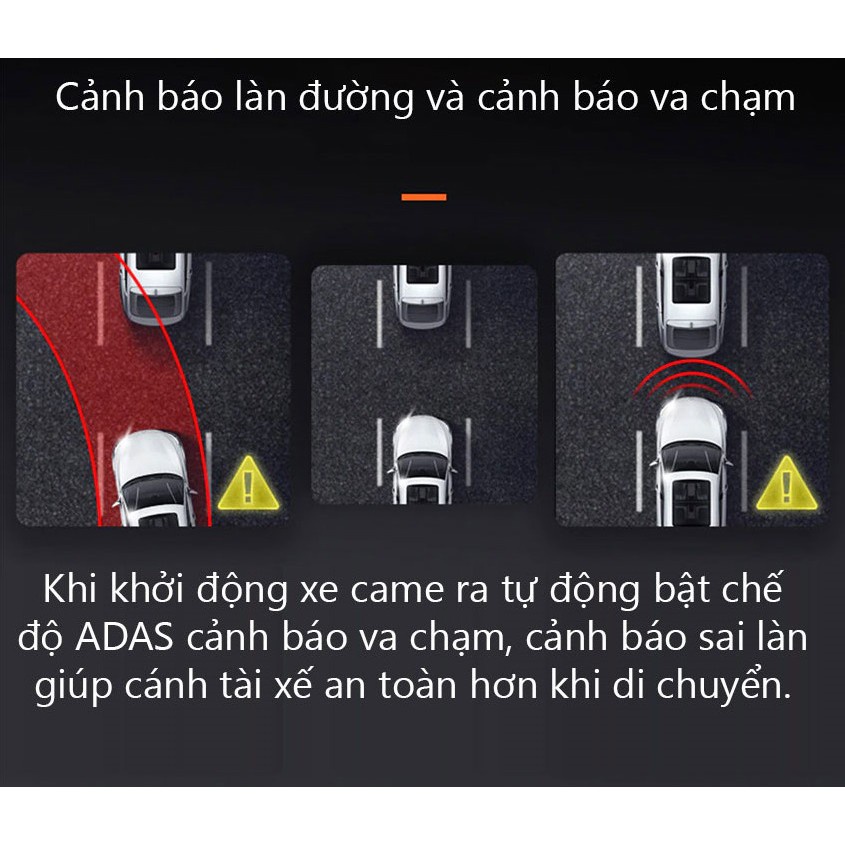 Camera Hành Trình Ô tô 70mai Plus A500s Quốc Tế-Full HD 4K-Quay 140 độ-Tích hợp GPS-Kèm Camera sau-BH 12 tháng