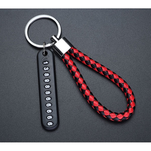 Móc khóa kèm bảng số điện thoại có thể làm quà tặng móc trên balo , túi xách , xe