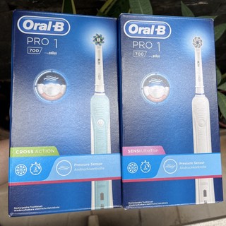 Bàn chải điện Oral B Pro 1 700, đầu bàn chải Cross Action. Made in Germany