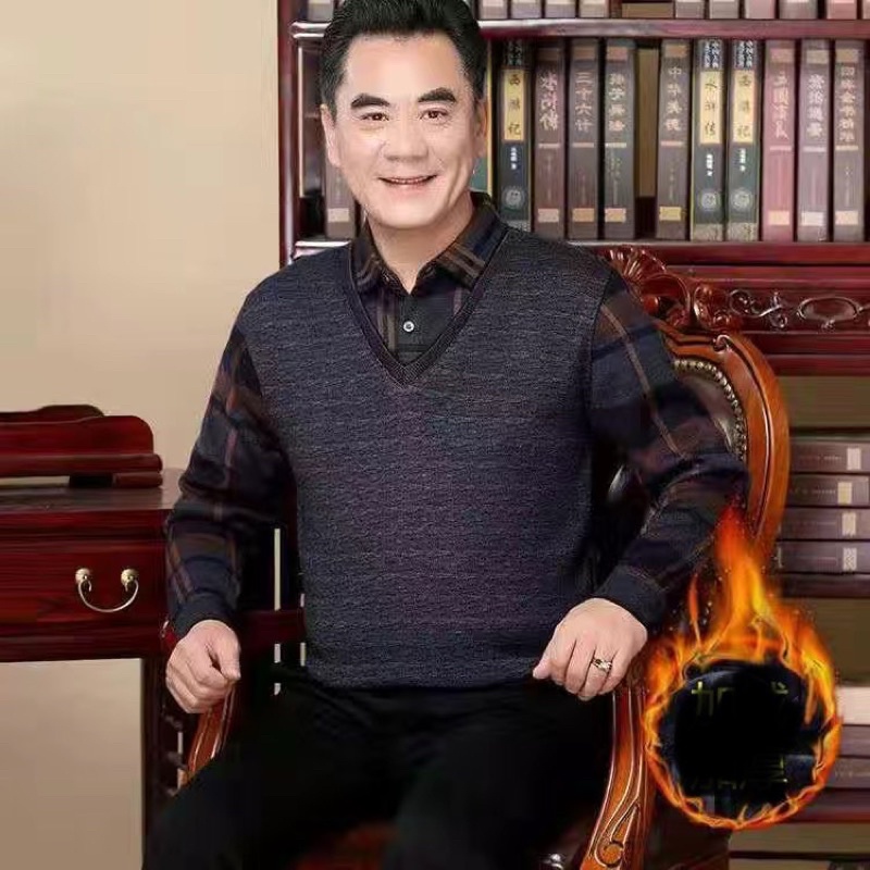 Áo gile phối sơ mi trung niên mặc vest siêu đỉnh