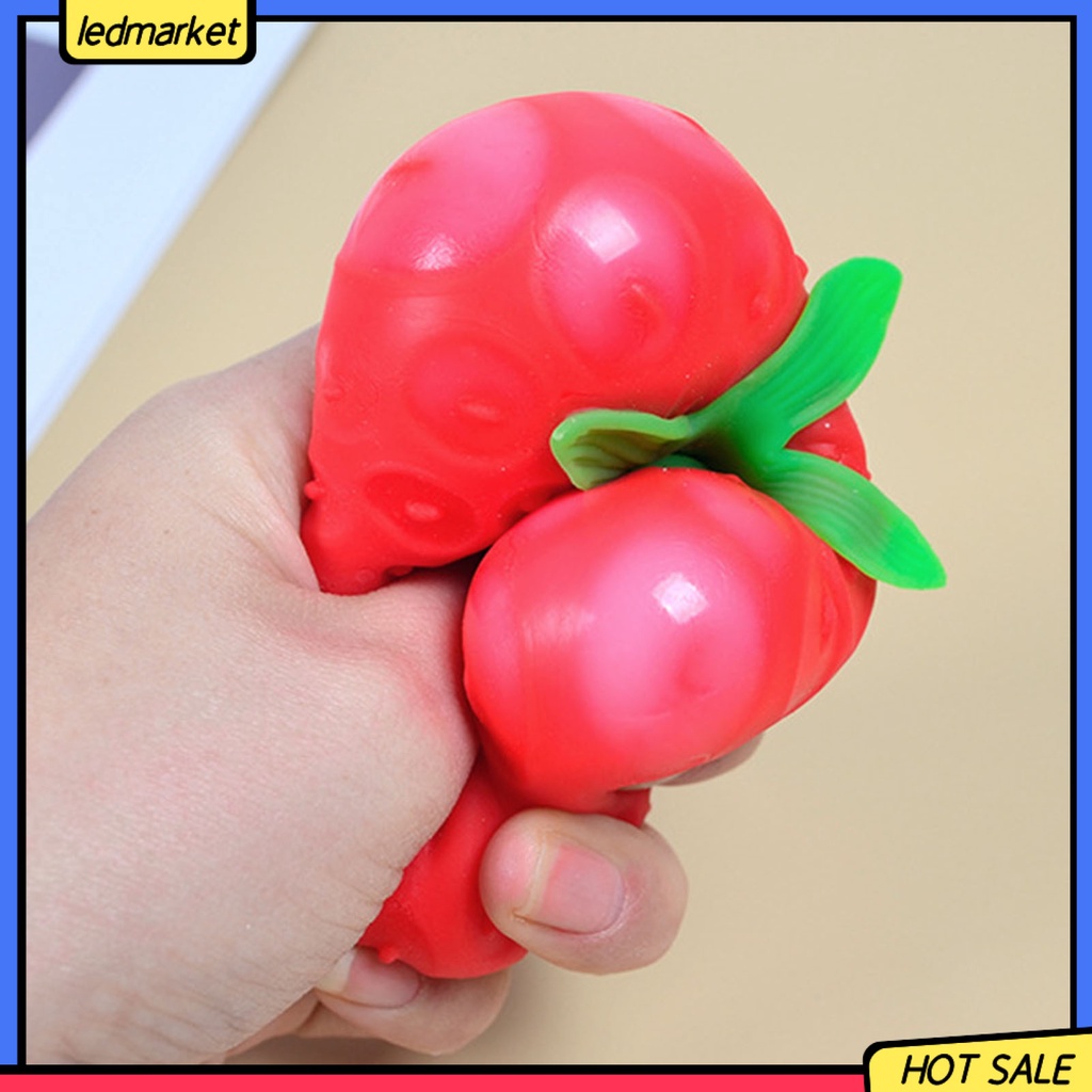Đồ Chơi Xốp Squishy Giảm Stress Hình Quả Dâu Tây Dễ Thương Cho Bé