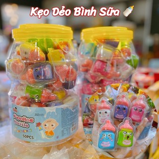 🍼 kẹo dẻo bình sữa có nhân dâu 🍓🍓