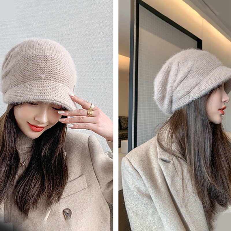 Ygt Mũ Len Dệt Kim Dày Dặn Giữ Ấm Tai Thời Trang Thu Đông Dành Cho Nữ Sự Bảo Vệ
