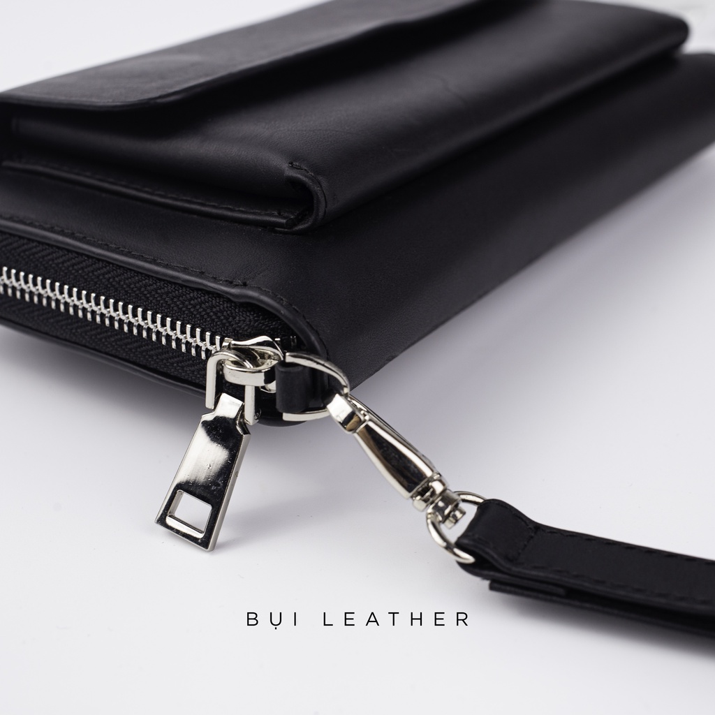 Ví cầm tay nam da bò C107 cao cấp-Bụi Leather