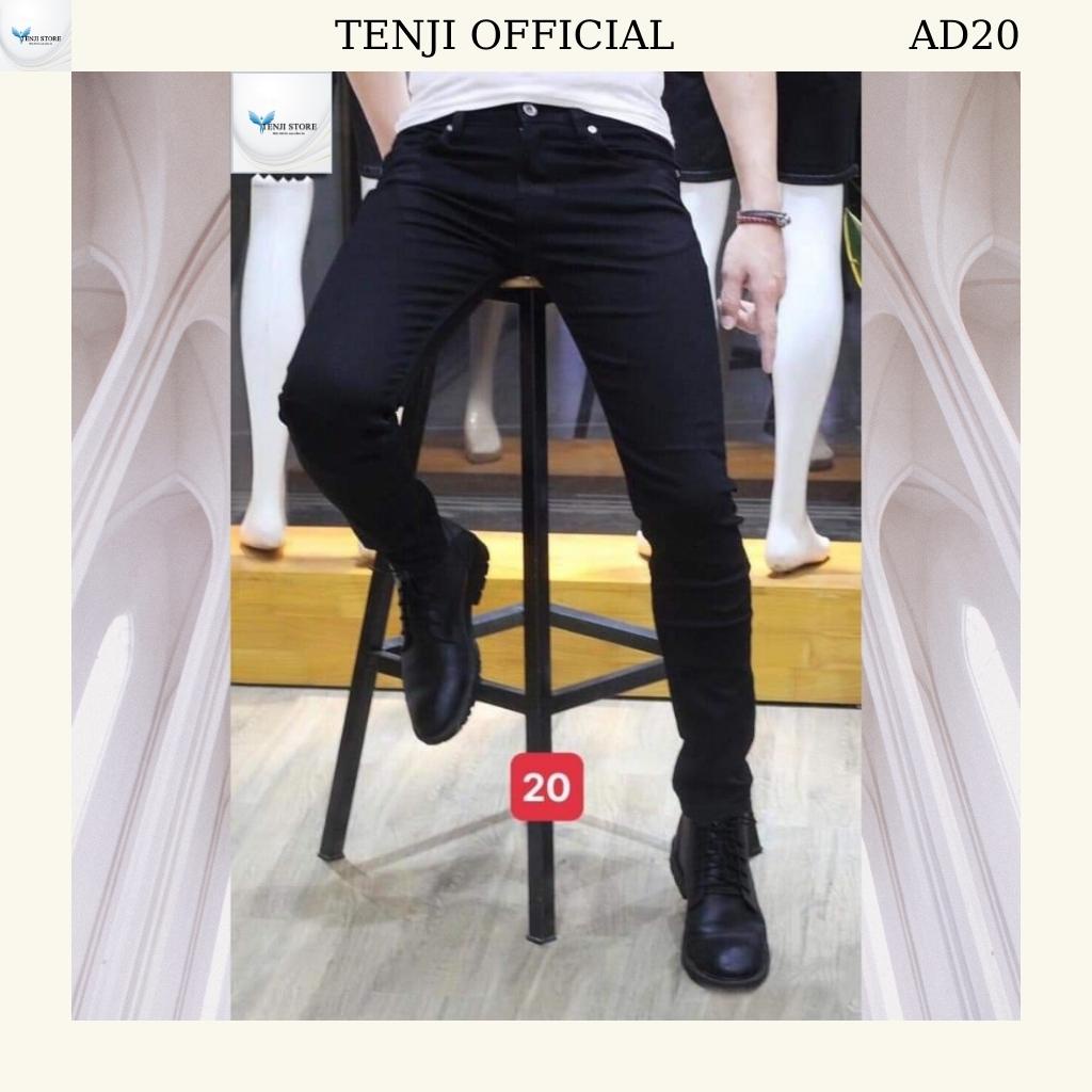 Quần jean nam, xanh, đen, trắng chất bò trơn, jeans dài ống côn nhiều mẫu mới kiểu dáng skinny thời trang TENJI QJ51