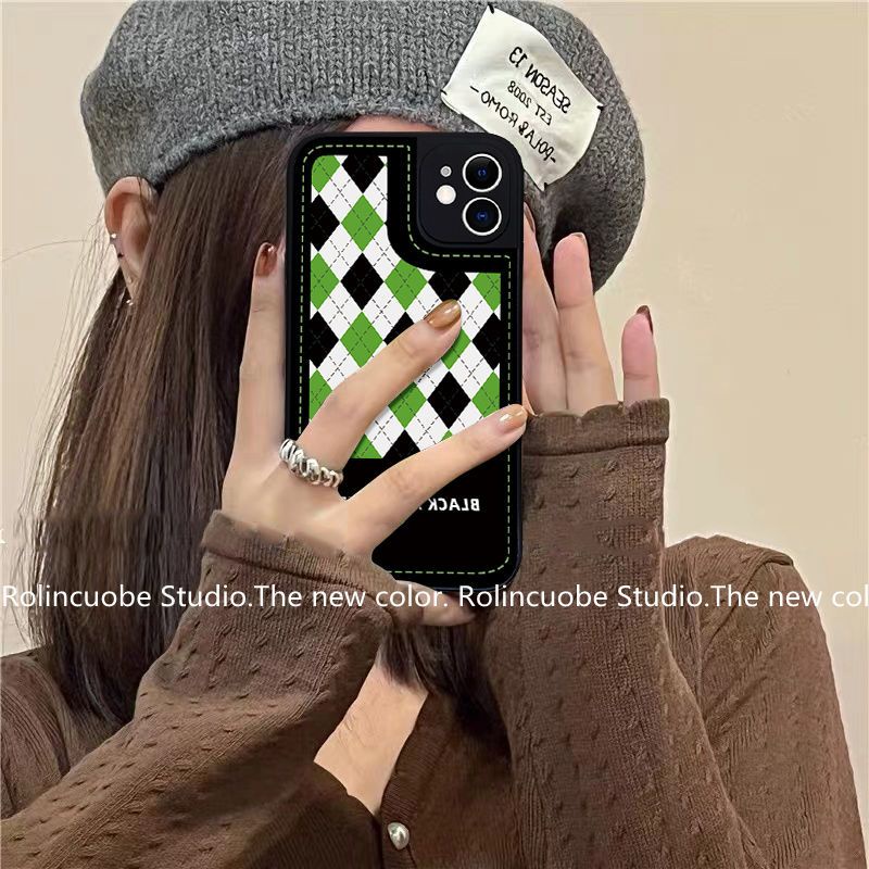 Ốp Điện Thoại Mềm Chống Sốc Toàn Diện Vân Kim Cương Cho iPhone 12 11 xs 14Plus 67 xr 13Promax 8piPhone14