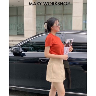 Quần short lưng cao hack dáng họa tiết ẩn Color Cloudy Short Maxy Workshop