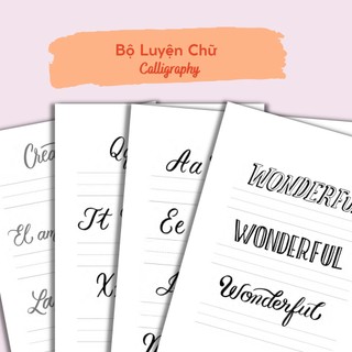 Bộ Luyện Chữ Calligraphy Theo Mẫu Giấy Chất Lượng