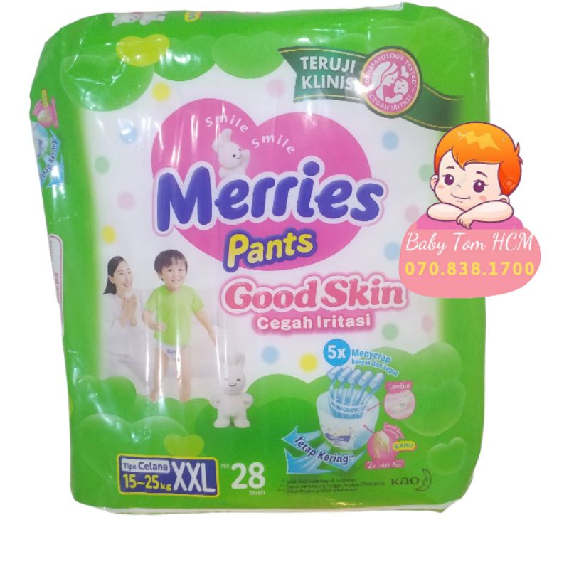 TÃ QUẦN MERRIES GOOD SKIN SIZE M50/L44/XL38/XXL28
