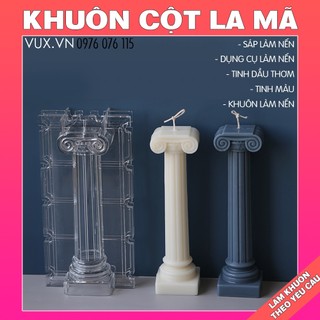 Khuôn acrylic - khuốn nến cột la mã phong cách cổ điển châu âu - khuôn làm nến thơm handmade